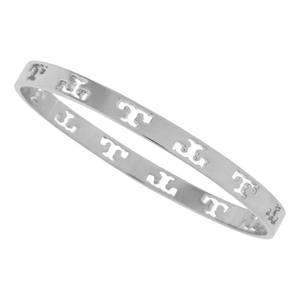 Offers Welcome!! Large Tory Burch Pierce T Logo Bracelet - Silver Plated